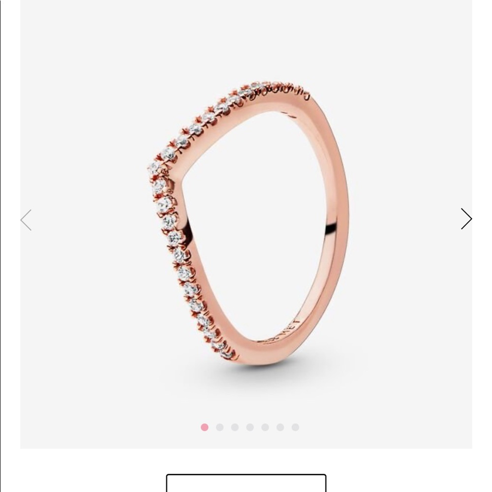 Pandora sparkling wishbone ring